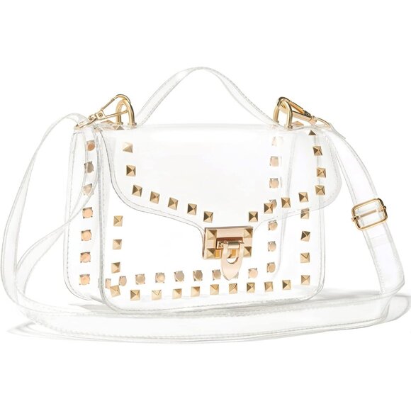 Clear Crossbody Bag Women Small Stadium Approved Waterproof PVC Elegant - Picture 6 of 6